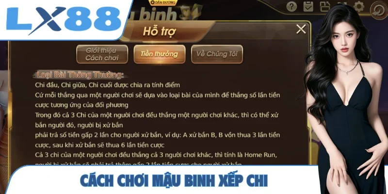 Cách chơi Mậu Binh xếp chi