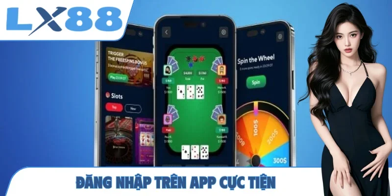 Đăng nhập trên app cực tiện
