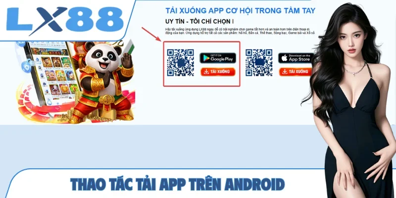 Thao tác tải app trên Android