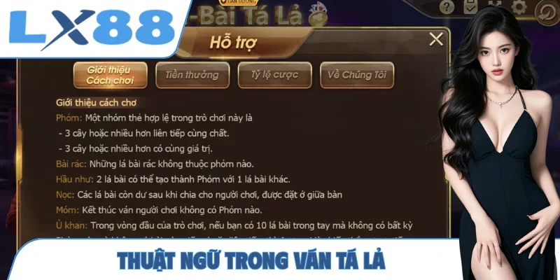 Thuật ngữ trong ván tá lả